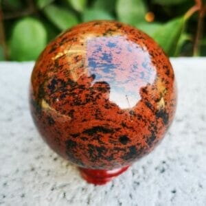 Esfera de Orgonita Para Meditación Roja