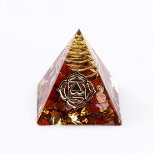 Pirámide Orgonita para Meditación de Jaspe Rojo: Energía Vital y Fuerza