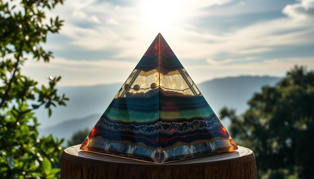 piramide orgonita posicionamiento